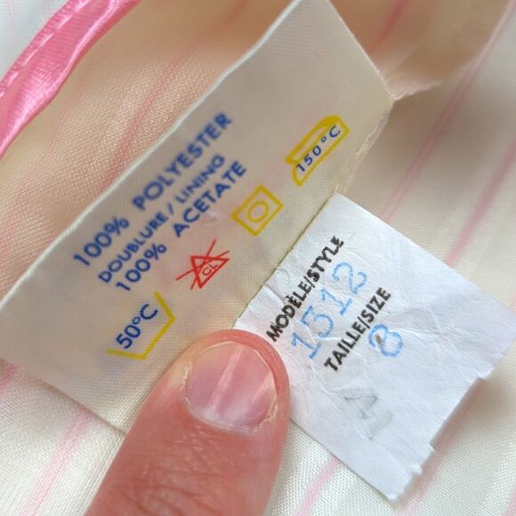 Vintage Manhattan Dress Girls Size 8 Semi Sheer Bubble Hem - Picture 7 of 8